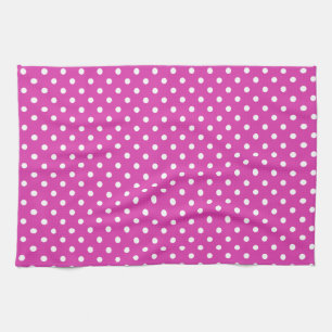 Magenta, weiße Polka-Punkte Küchentuch