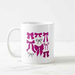 Magenta Whimsical Bows Kaffeetasse