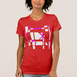 Magenta White Gameboard Geometric MCM Großer Look T-Shirt