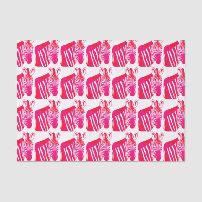Magenta Zebras Seidenpapier (Vorderseite)