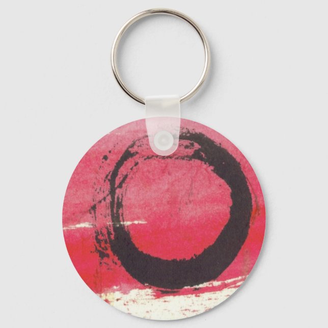 Magenta Zen Circle Schlüsselanhänger (Vorderseite)