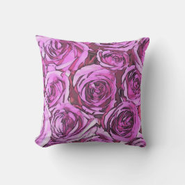 Magentarote Rosen Kissen