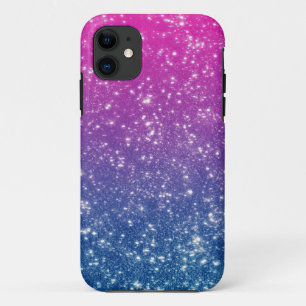 Magentaroter Ombre Glitzer Case-Mate iPhone Hülle