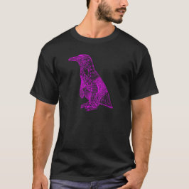 Magentaroter Pinguin T-Shirt