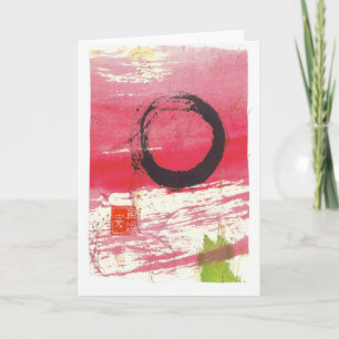 Magentaroter Zen-Kreis Karte