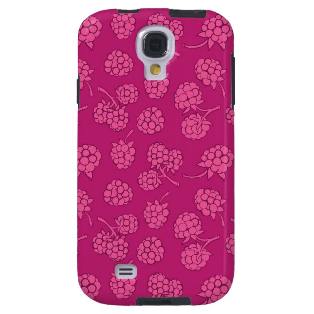 Magentarotes Beeren-Muster Case-Mate Samsung Galaxy Hülle (Rückseite)