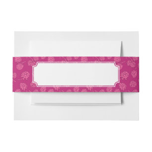Magentarotes Beeren-Muster Einladungsbanderole