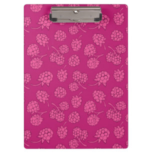 Magentarotes Beeren-Muster Klemmbrett