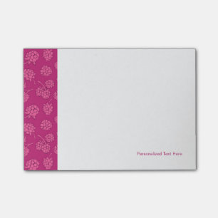 Magentarotes Beeren-Muster Post-it Klebezettel