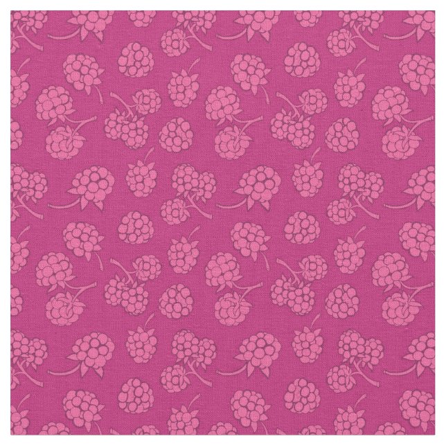 Magentarotes Beeren-Muster Stoff (Nahaufnahme)