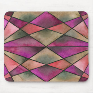 Magentarotes Buntglas Mousepad