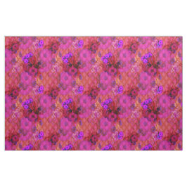 magentarotes Retro Blumengewebe Stoff