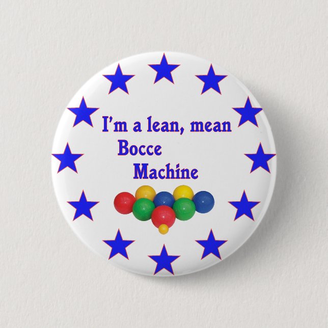 Magere gemeine Bocce Maschine Button (Vorderseite)
