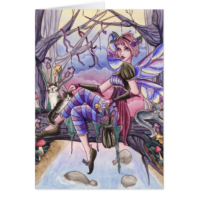 Maggie - carte de fée et de chat (Devant)