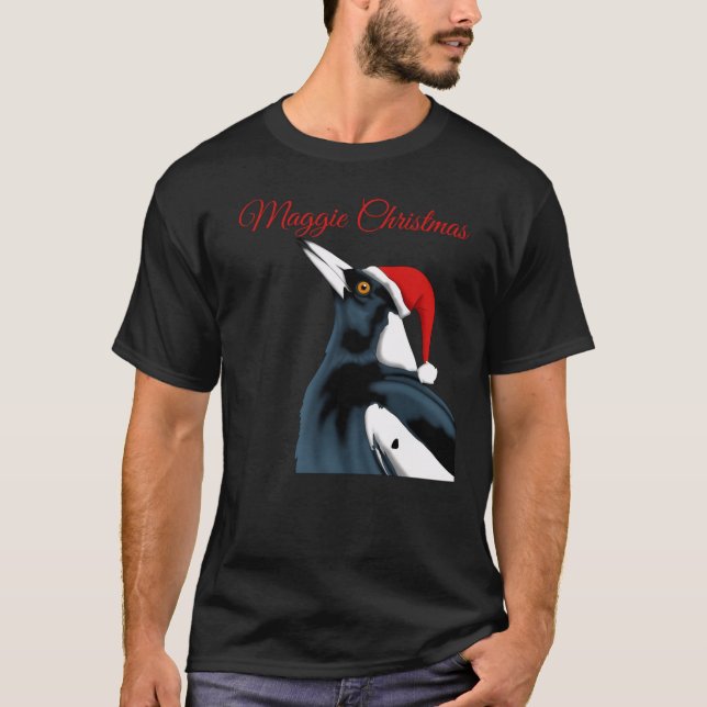 Maggie Christmas Magpie Christmas Art2 T-Shirt (Vorderseite)