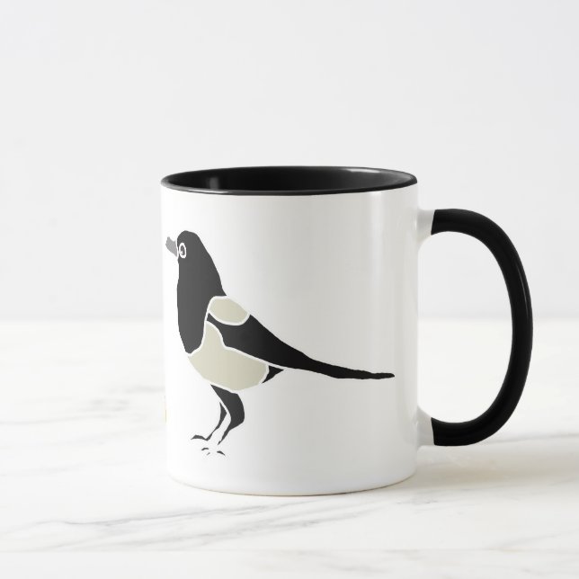 Maggie der Magpie - Alles, was Glitzer nicht Gold  Tasse (Rechts)