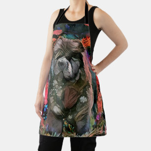 MAGGIE die Black Chow All-Over Print Schürze