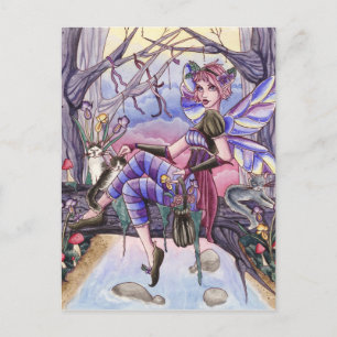 Maggie - Fairy and Cat Postcard Postkarte
