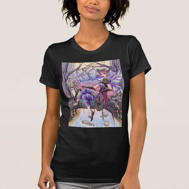 Maggie - Fee-und Katzen-Shirt durch Nikki Burnette T-Shirt (Vorderseite)