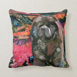 MAGGIE schwarzes Chow Kissen - wählen Sie Größe un