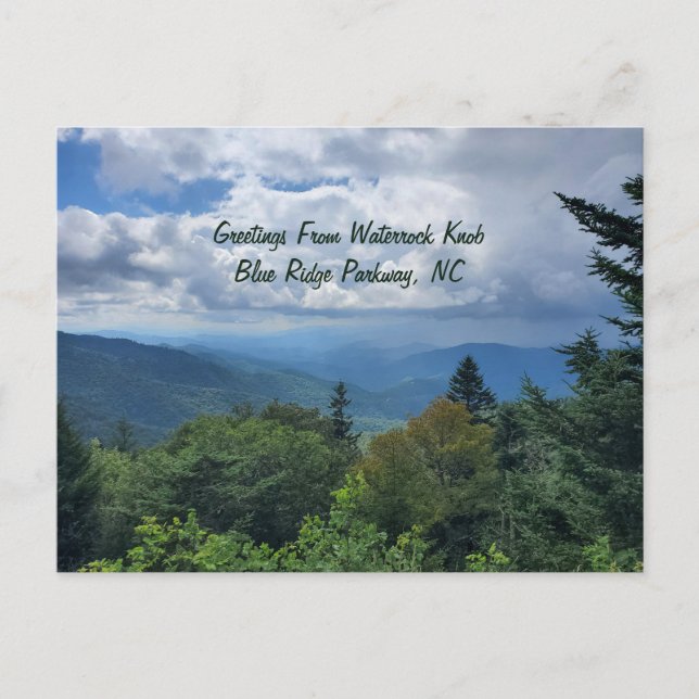Maggie Tal Blauer Rücken Parkway North Carolina Postkarte (Vorderseite)