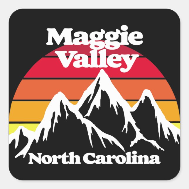 Maggie Tal North Carolina Quadratischer Aufkleber (Vorderseite)