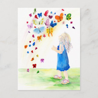 Maggies Butterflies Postcard Postkarte