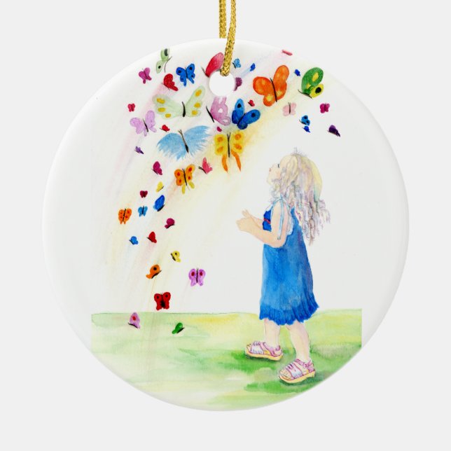 Maggies Schmetterlinge Keramikornament (Vorne)