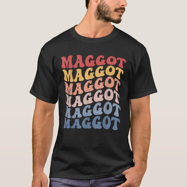 Maggot Groovy Retro T Shirt (Vorderseite)
