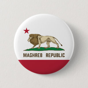 Maghreb Republic Lion Flag Berber Prix Button