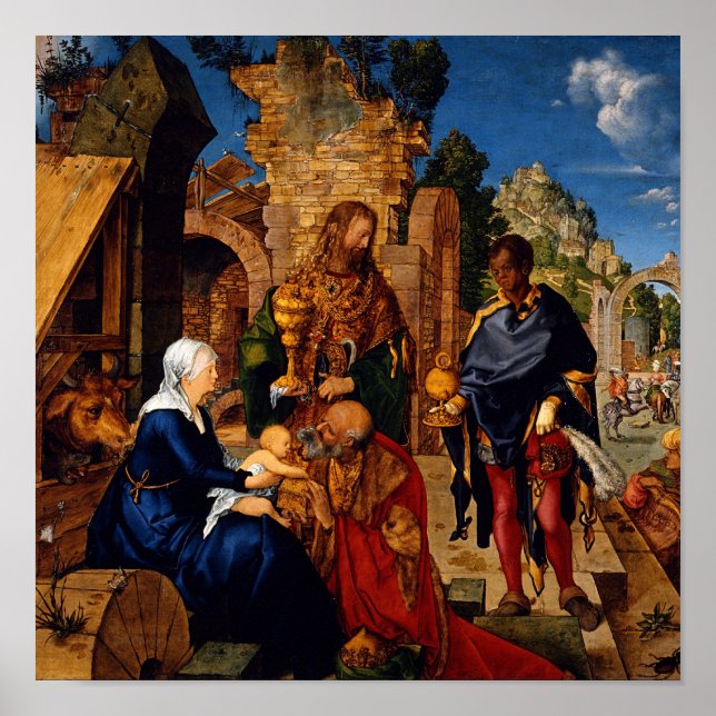Magi Worship Baby Jesus Poster (Vorne)
