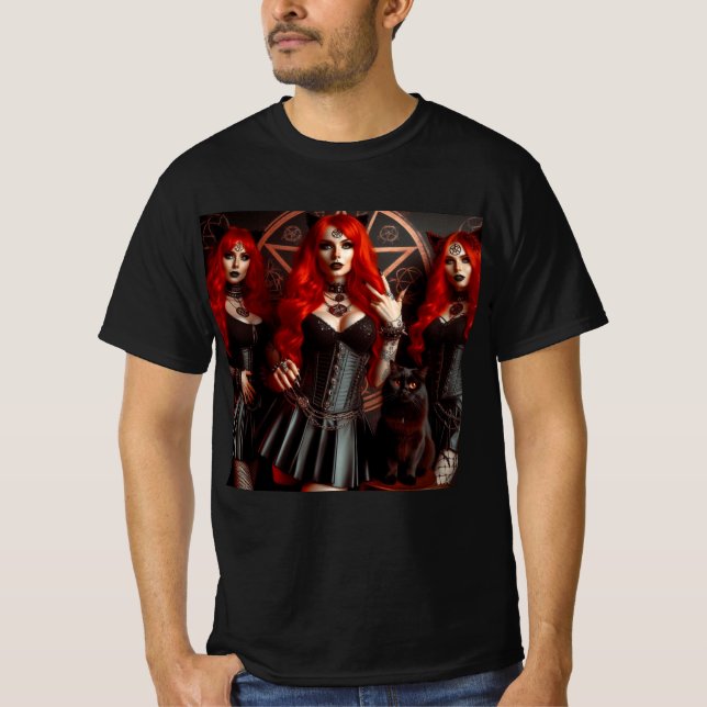 Magia negra con gato negro T-Shirt (Vorderseite)