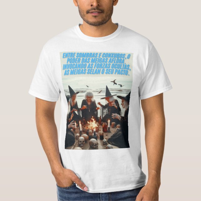  Magia Negra das Meigas na Praia T-Shirt (Vorderseite)