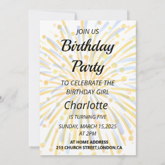 Magic 5. Geburtstagsbash Einladung