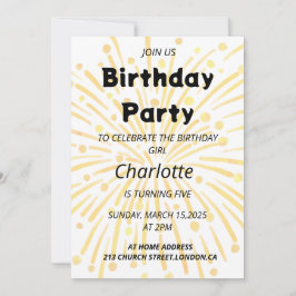 Magic 5. Geburtstagsbash Einladung