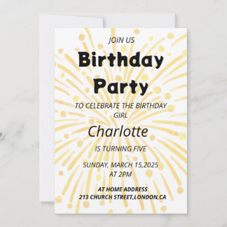 Magic 5. Geburtstagsbash Einladung