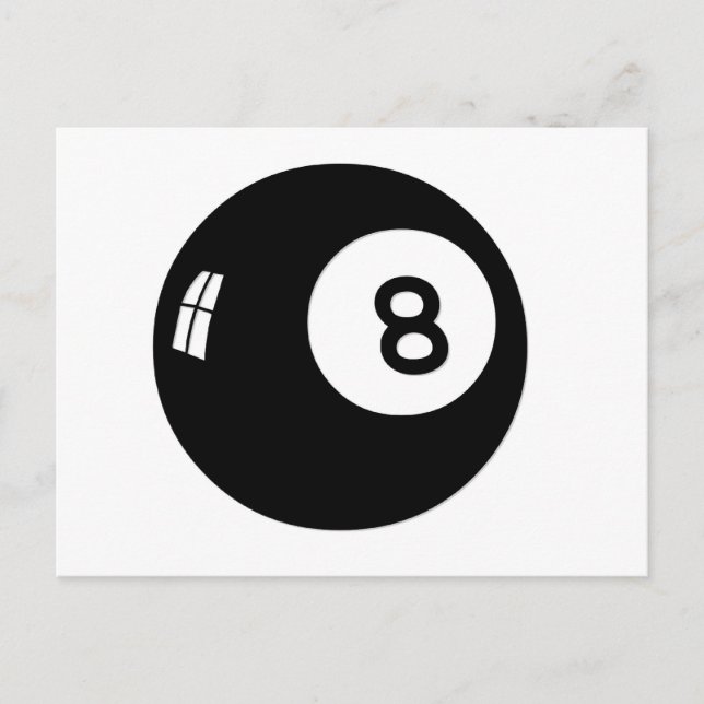 Magic 8 Ball Postkarte (Vorderseite)