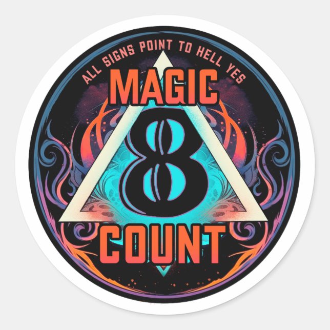 Magic 8 Count Circle Sticker (Vorderseite)