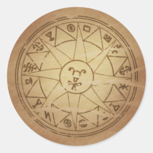 Magic Amulet für sichere Reisen Magic Charme Runder Aufkleber