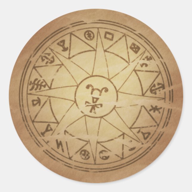 Magic Amulet für sichere Reisen Magic Charme Runder Aufkleber (Vorderseite)