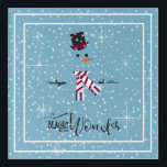 Magic and Wonder Christmas Snowman Blue ID440 Acryldruck<br><div class="desc">Schönes minimalistisches Weihnachts-Acryl-Wanddesign mit einem stilvollen, weiß gerahmten Schneemann auf einem kastanienblauen Hintergrund verstreut mit Schneeflocken und Sternen. Trendy Typografie von 'Magic and Wonder' rundet das Design ab. Fügen Sie einen Namen hinzu, der bei Bedarf personalisiert werden soll. Suchen Sie ID440, um weitere koordinierende Produkte und zusätzliche Farboptionen für dieses...</div>