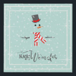 Magic and Wonder Christmas Snowman Mint ID440 Künstlicher Leinwanddruck<br><div class="desc">Das schöne,  minimalistische Weihnachtsbild-Imitat besticht durch ein stilvolles,  weiß gerahmtes Schneemann auf einem minzgrünen Hintergrund,  verstreut mit Schneeflocken und Sternen. Elegante trendige Typografie von 'Magic and Wonder' rundet das Design ab. Suchen Sie ID440,  um weitere koordinierende Produkte und zusätzliche Farboptionen für dieses Design zu sehen.</div>