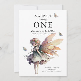 Magic Anime Fairy 5. Geburtstagsparty Einladung