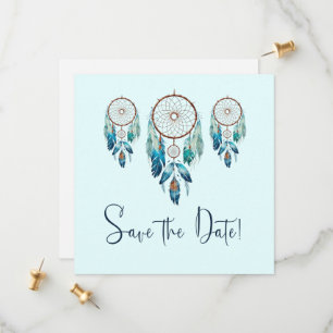 Magic Aquamarine Dreamcatcher Baby Dusche Save The Date