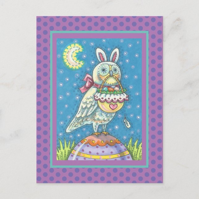 MAGIC BARN OWL & EASTER BASKET, CARTE POSTALE DE V (Devant)