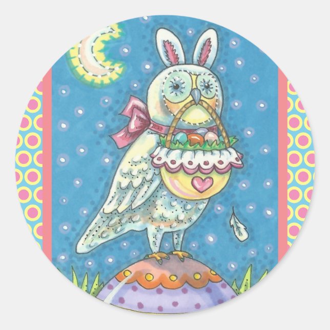 MAGIC BARN OWL & EASTER EGG BASKET, BIRD STICKER (Vorderseite)