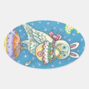 MAGIC BARN OWL & EASTER EGG BASKET, BIRD STICKER