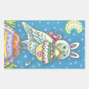 MAGIC BARN OWL & EASTER EGG BASKET, BIRD STICKER