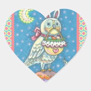MAGIC BARN OWL & EASTER EGG BASKET, BIRD STICKER