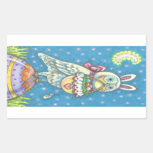 MAGIC BARN OWL & EASTER EGG BASKET, BIRD STICKER